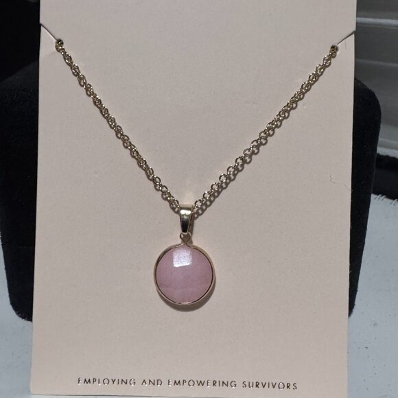 🌸 Sanctuary Project Blush Pink Stone Pendant Necklace – Jewelry with Purpose 💖 - Picture 16 of 16